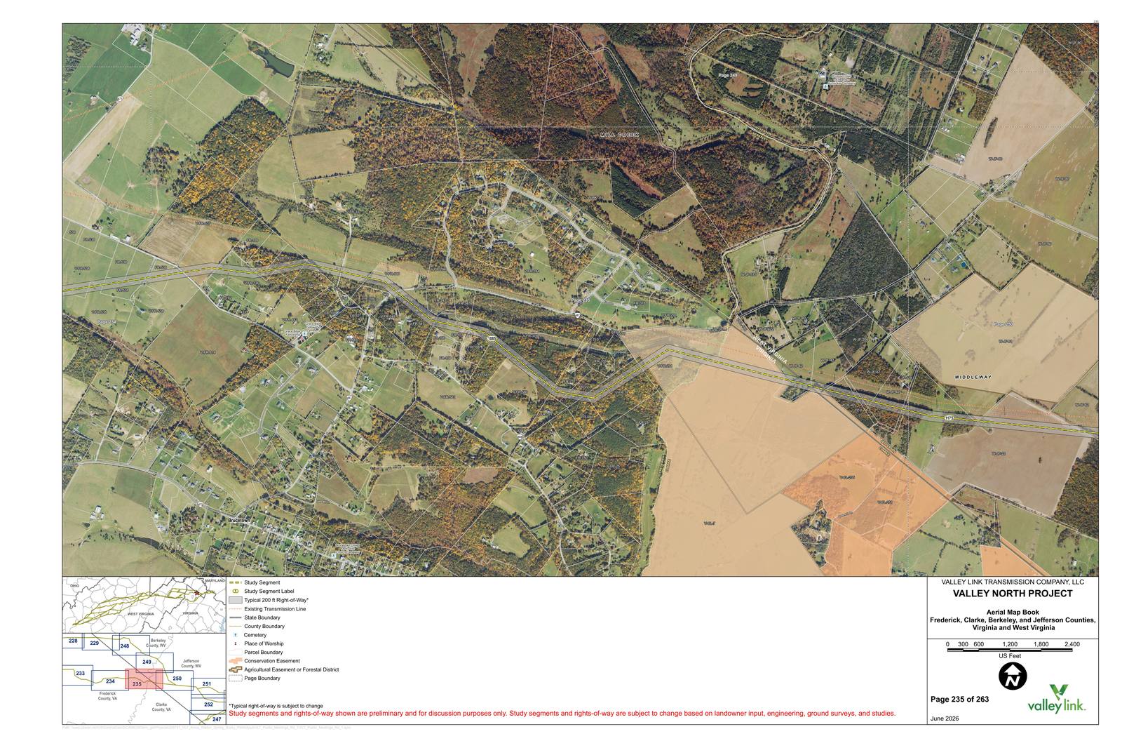 Valley North project — Clarke County aerial route map sheet 2