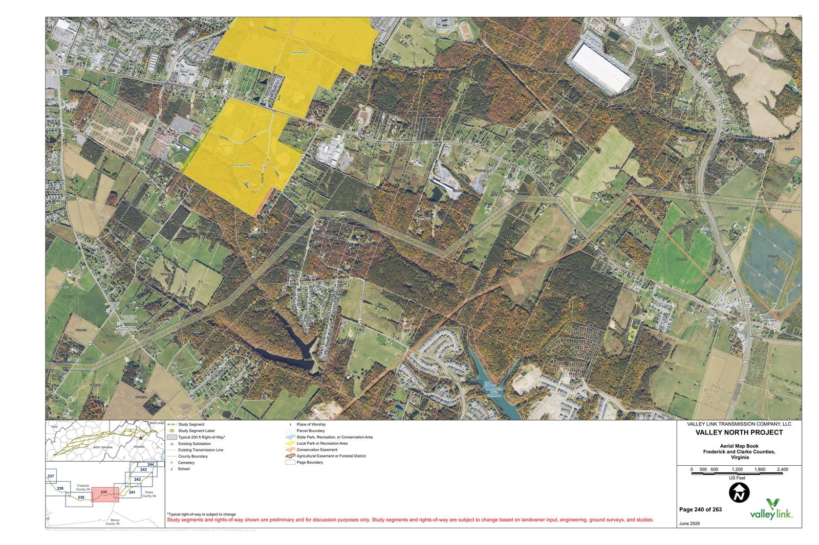 Valley North project — Clarke County aerial route map sheet 3