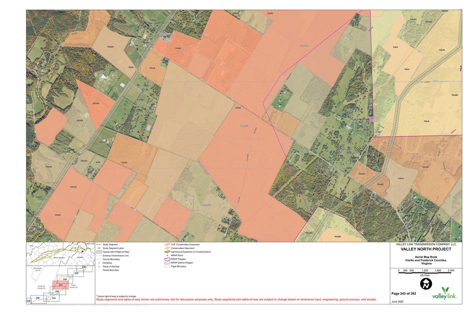 Valley North project — Clarke County aerial route map sheet 6