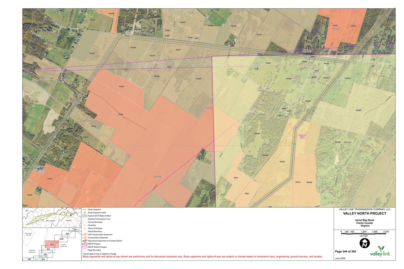 Valley North project — Clarke County aerial route map sheet 7
