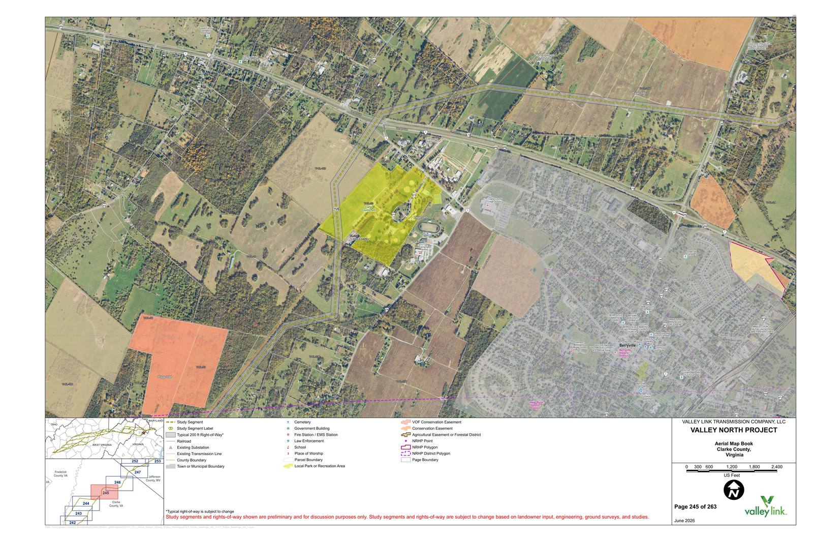 Valley North project — Clarke County aerial route map sheet 8