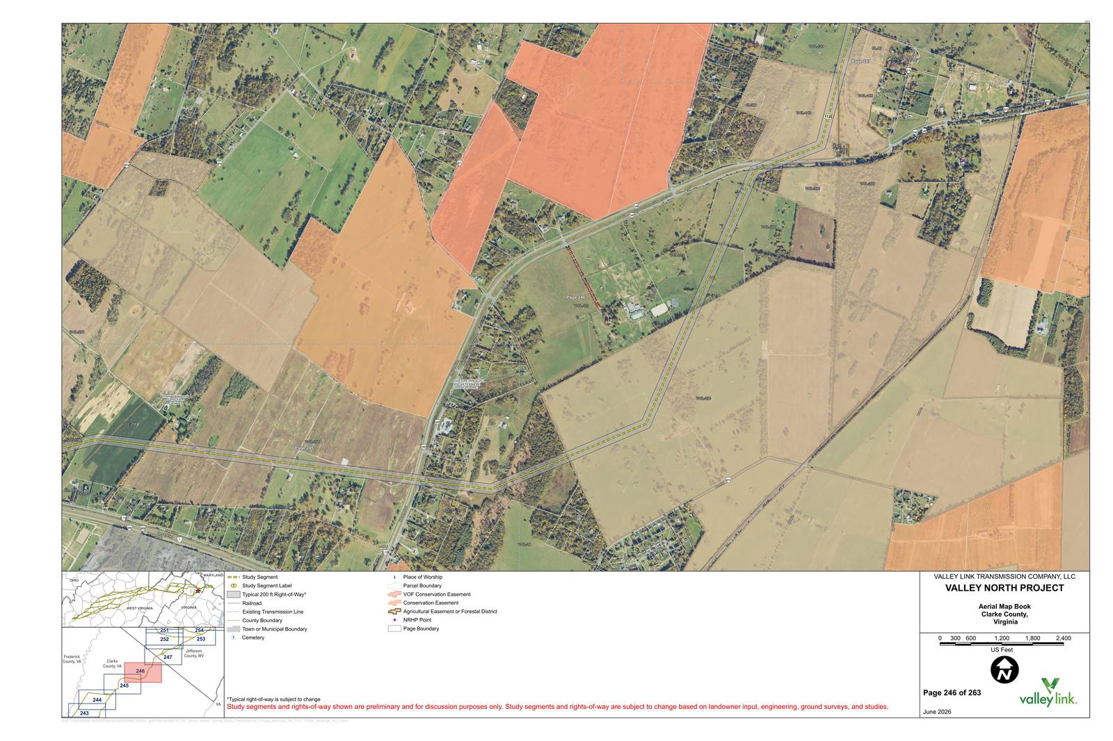 Valley North project — Clarke County aerial route map sheet 9