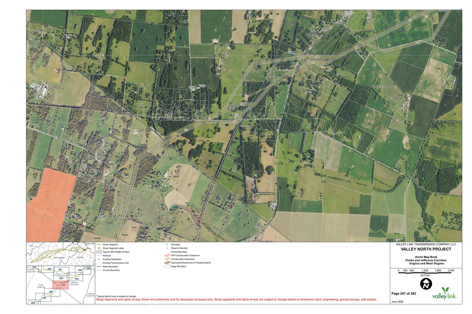 Valley North project — Clarke County aerial route map sheet 10